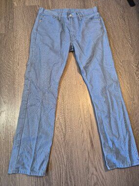 Levi’s 513 Slim Straight Slate Blue Canvas Pants 34x32 👖